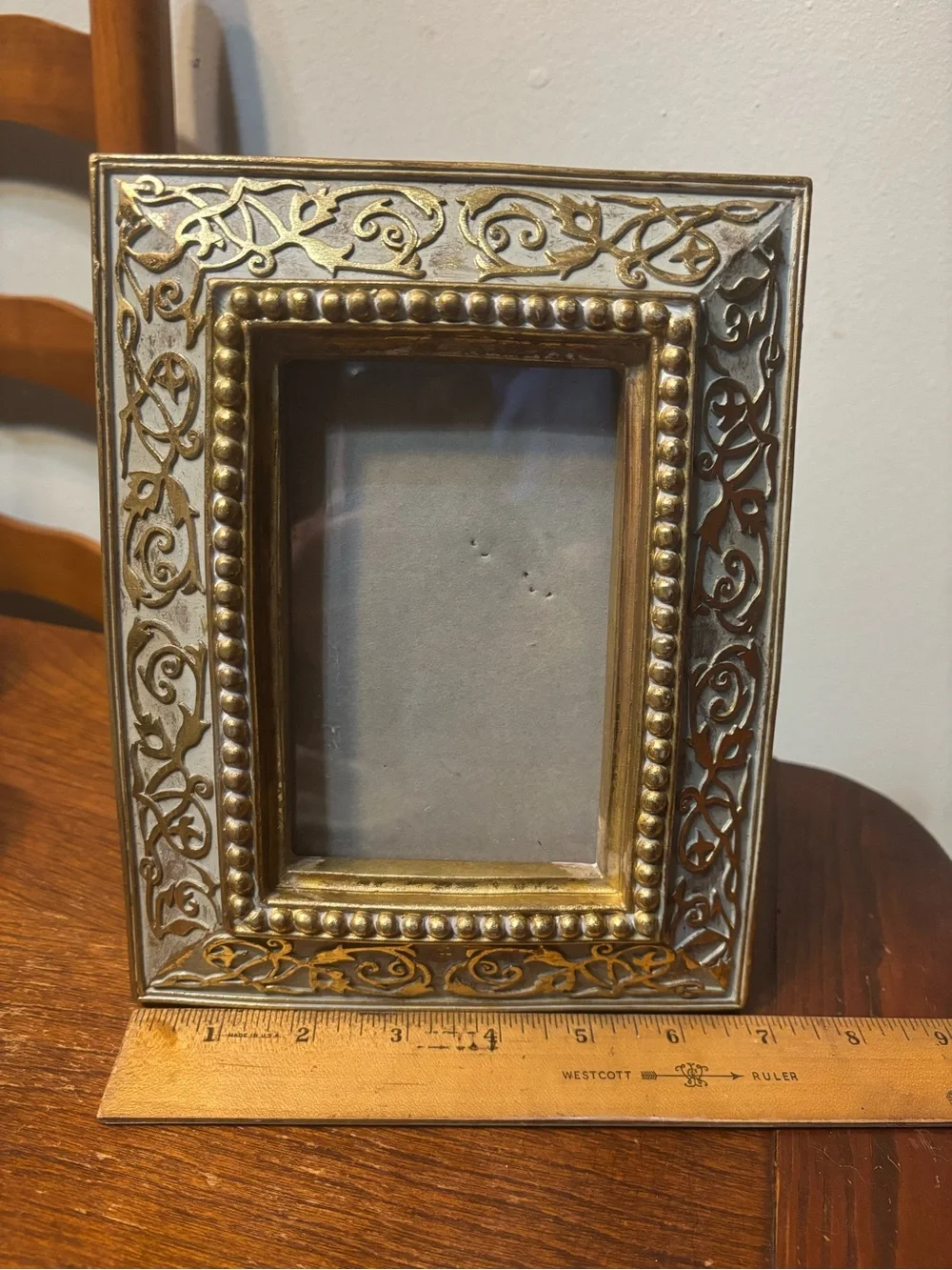 Ornate Two-Tone Gold Decorative Picture Frame